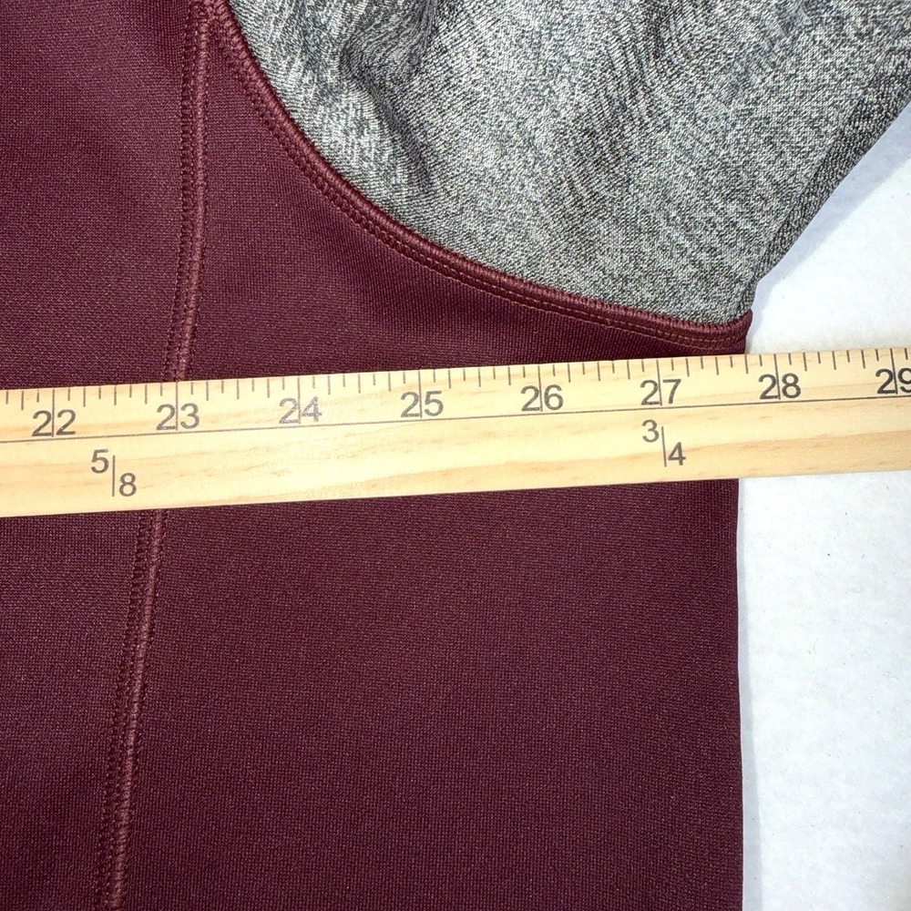 Adidas ClimaWarm Womens‎ XXL Full Zip Hoodie Jacket Burgundy Gray Fleece - Picture 4 of 11
